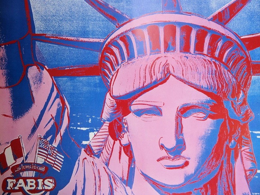 Poster Offset 10 Statues Of Liberty Di Andy Warhol Charitystars