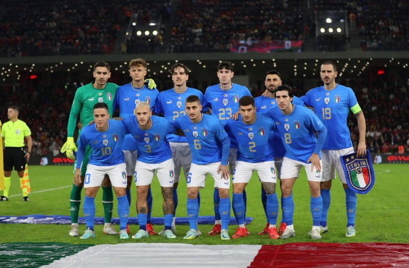 Miretti's Match-Issued Shirt, Albania-Italy 2022