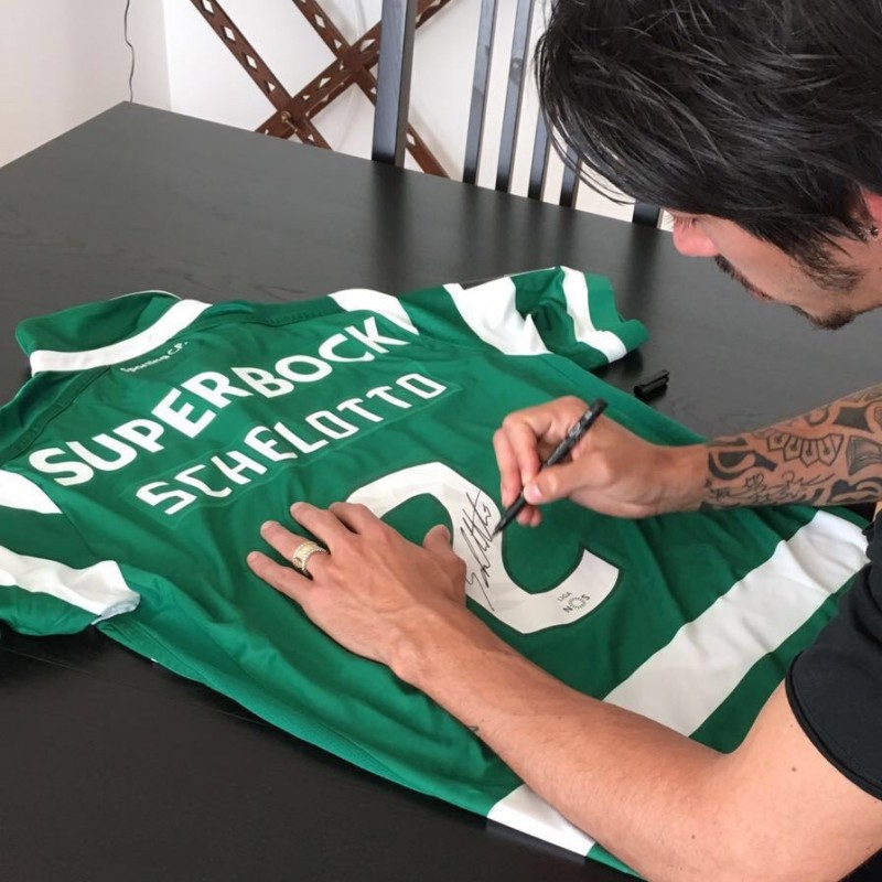 Match worn Schelotto shirt, SCP Sporting CP-Maritimo Primeira Liga 09/04 - signed