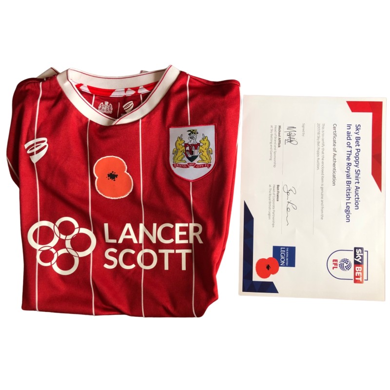 Leko's Poppy Shirt, Match-Issued Bristol City vs Cardiff City 2017 