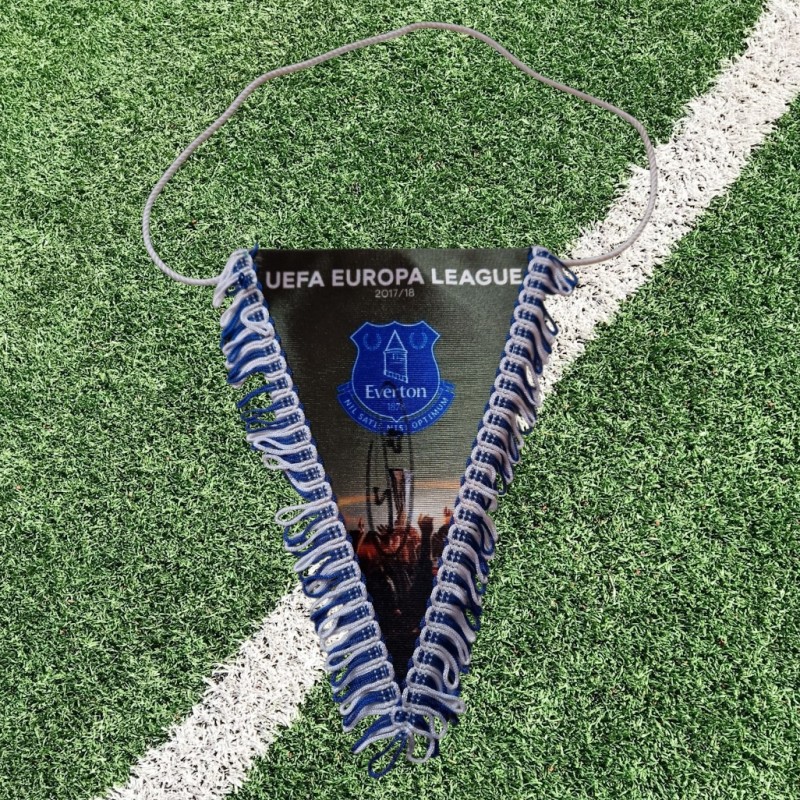 Seamus Coleman Signed Everton 2017-18 Official UEFA Europa League Pennant COA