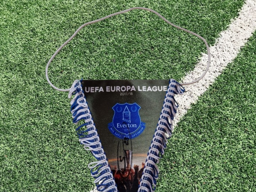 Seamus Coleman Signed Everton 2017-18 Official UEFA Europa League Pennant COA