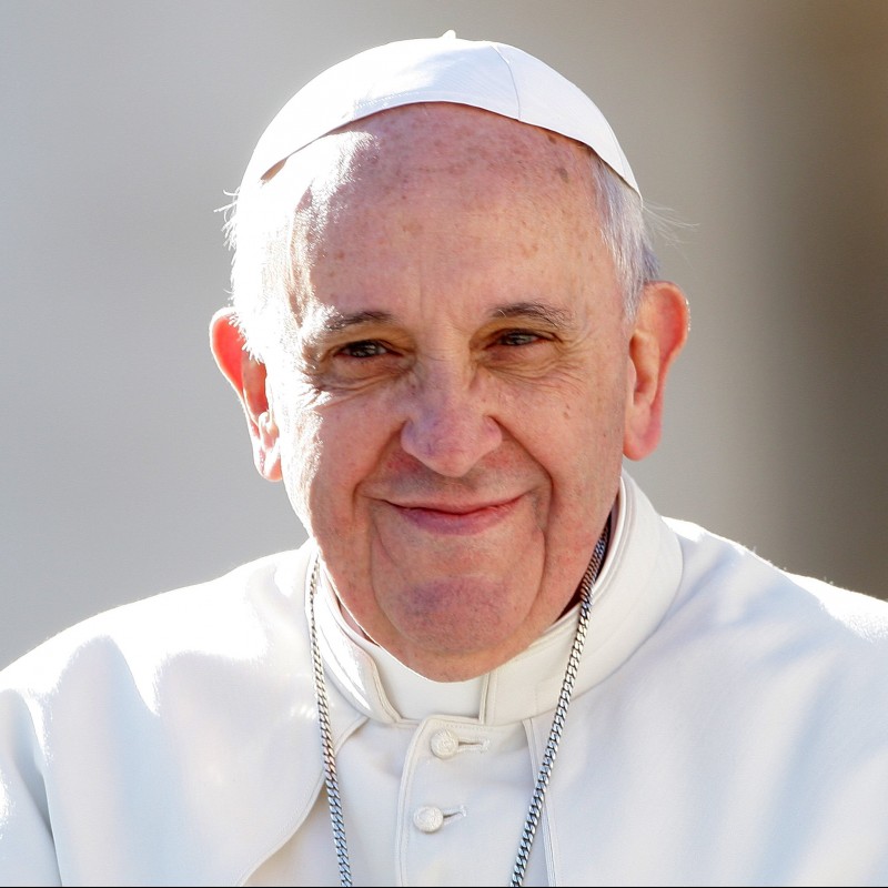 Pope Francis' Worn Skullcap 