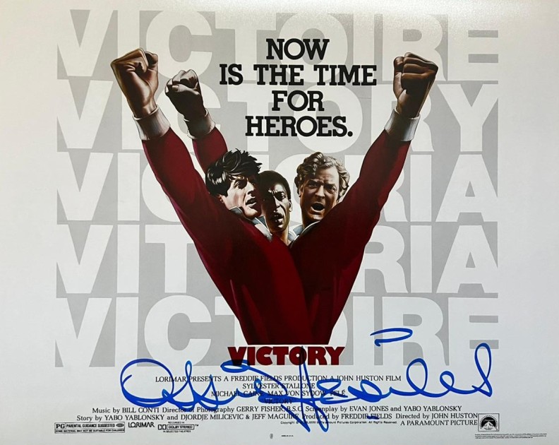 Poster Escape to Victory Poster - Autografato da Osvaldo Ardiles 