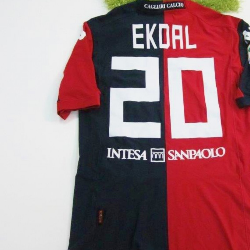 Ekdal Cagliari match worn shirt, Cagliari-Sampdoria, Serie A 2014/2015