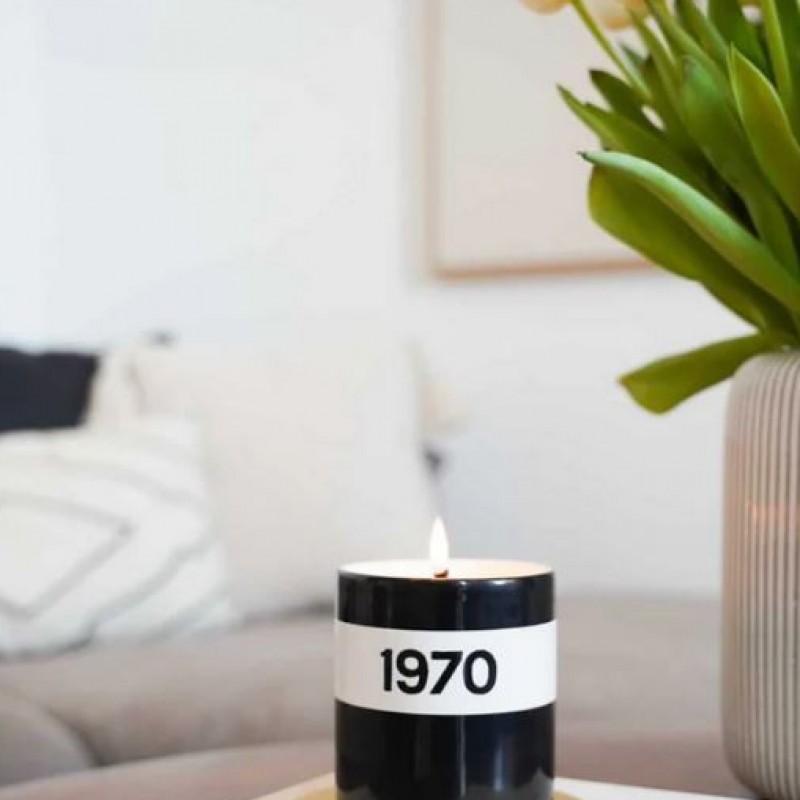 Bella Freud 1970 Black Candle from The London Candle Store