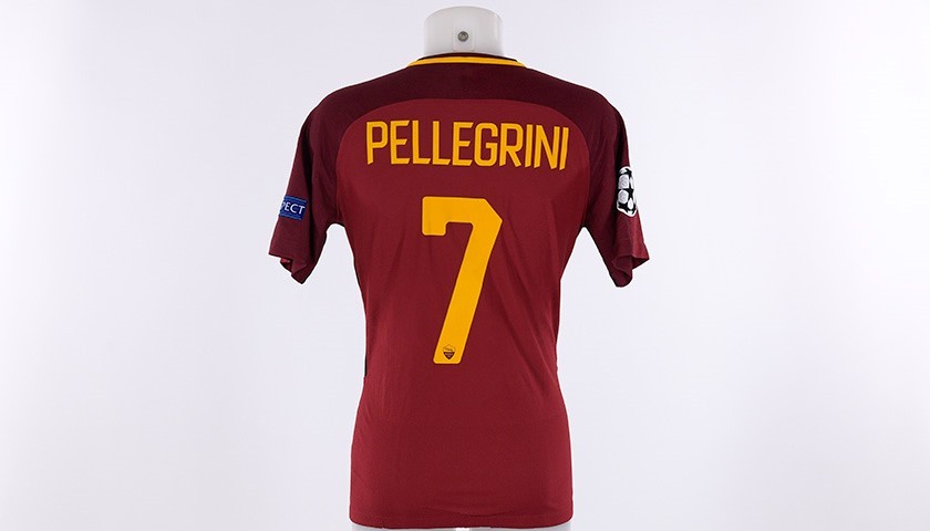 Pellegrini's Match-Issue Roma-Atletico Madrid CL 17/18 Shirt