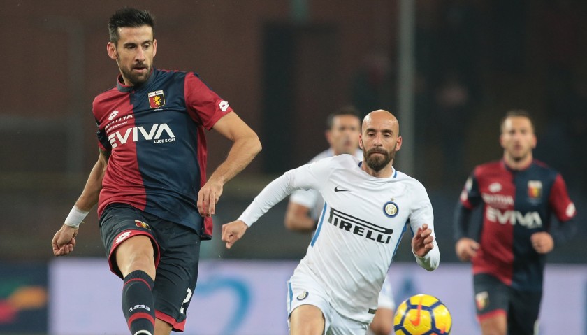Spolli's Signed Match-Worn 2018 Genoa-Inter Shirt