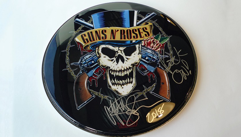 Guns N' Roses Drum Head Signed by Matt Sorum 