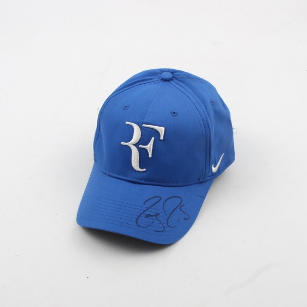 "RF" Tennis cap, signed by Roger Federer