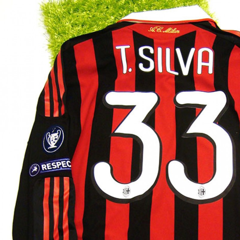 Milan match issued shirt, Thiago Silva, Real Madrid-Milan (win.com sponsor used only in this match)