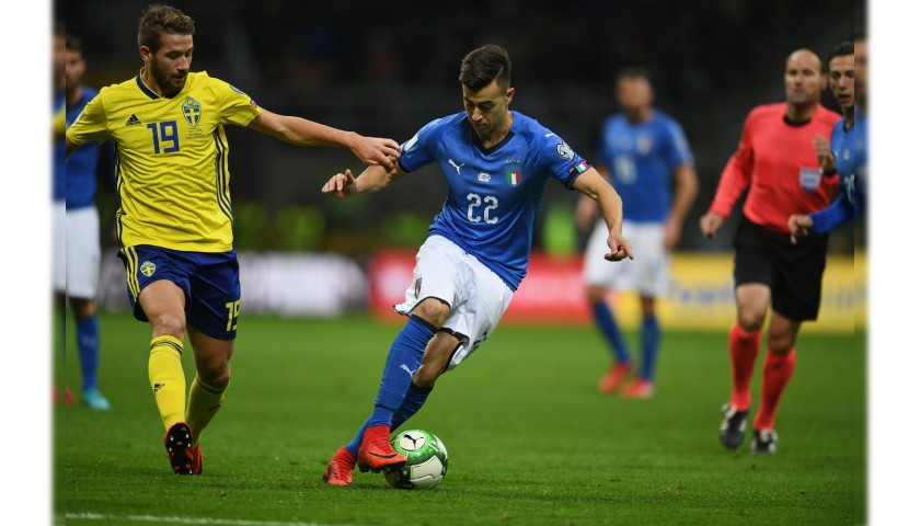 El Shaarawy's Match Shirt, Italy-Sweden 2017