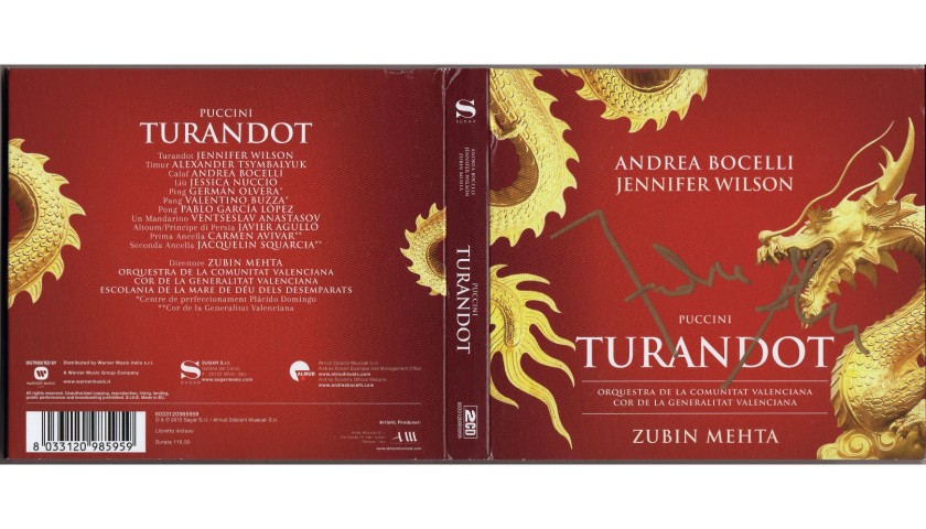 Turandot CD Signed by Andrea Bocelli