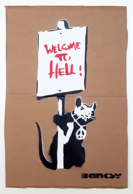 Dismaland Souvenir 'Welcome to Hell!' Cardboard