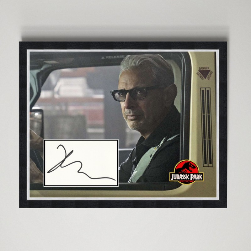 Jeff Goldblum Signed Jurassic Park Display