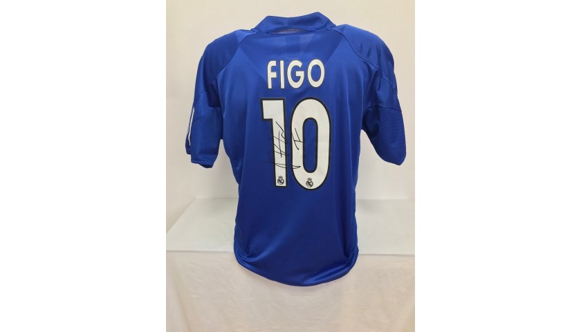 Signed Luis Figo Shirt Framed - Real Madrid Galacticos Icon Jersey