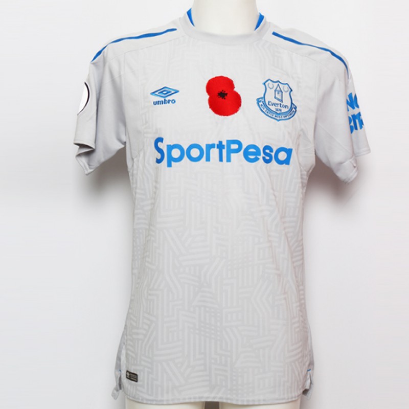 Issued Poppy Away Game Shirt Signed by Everton FC's Morgan Schneiderlin