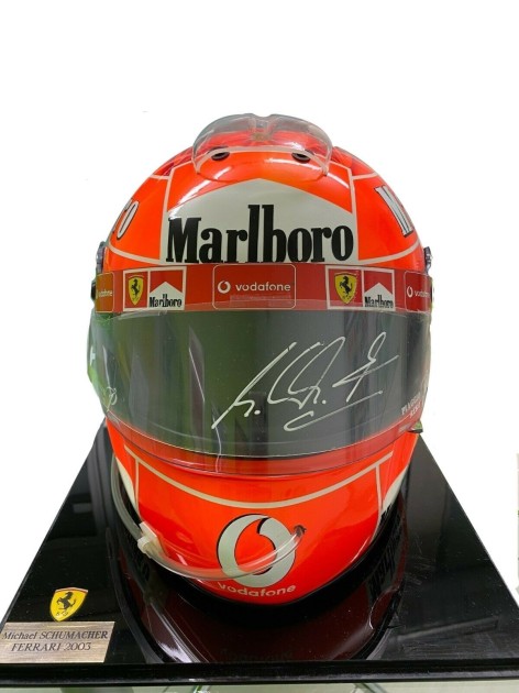 Schumacher Official Signed Scuderia Ferrari Helmet, Italian GP 2004
