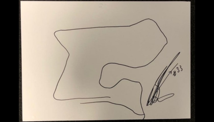 Signed Drawing of the Red Bull Ring Circuit - Austria by Brad Binder