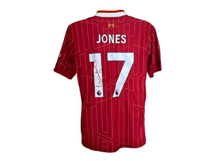 Maglia Liverpool 2024/25 di Curtis Jones firmata e incorniciata