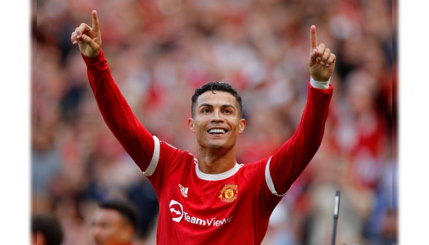 Maglia ufficiale Cristiano Ronaldo Manchester United, 2021/22 - Autografata  - CharityStars