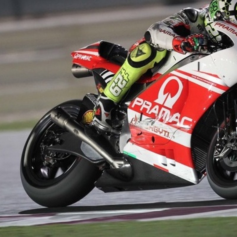 Andrea Iannone Ducati race worn gloves Moto GP 2013