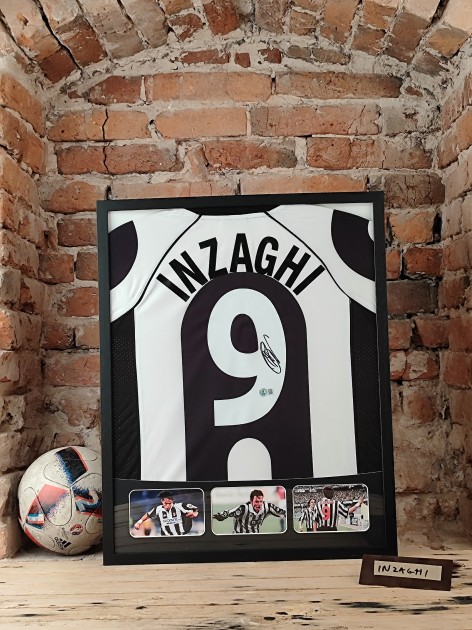 Inzaghi's Juventus Signed and Framed Shirt