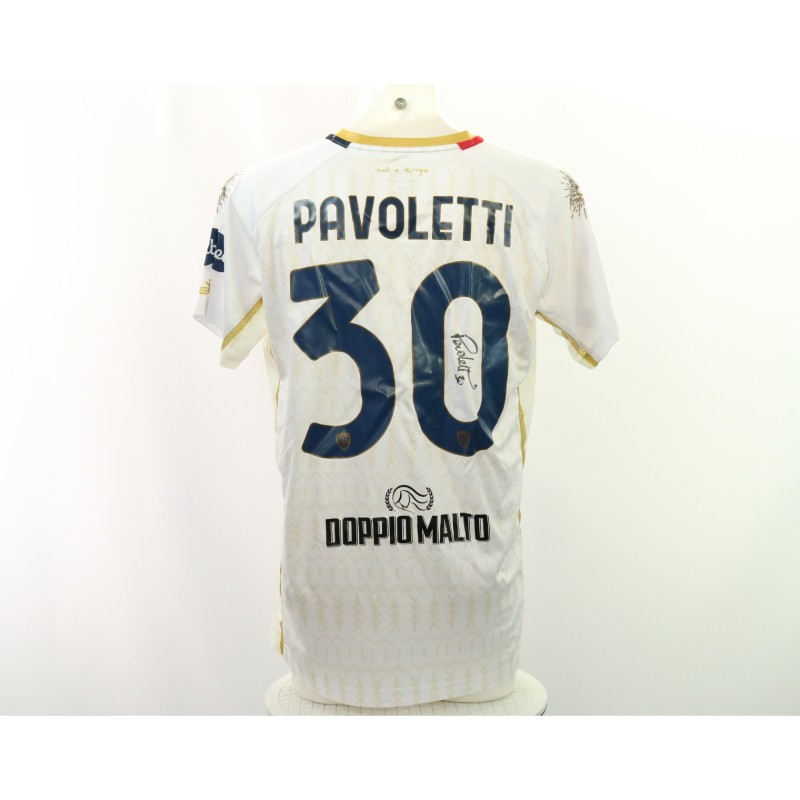 Pavoletti's Fiorentina vs Cagliari Signed Match-Worn Shirt, 2024