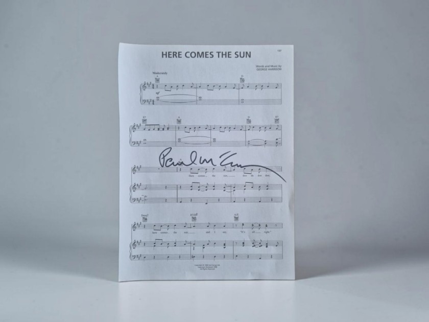 Paul McCartney of The Beatles Signed Sheet Music