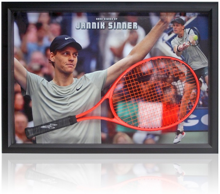 Jannik Sinner Signed Tennis Racket Presentation 