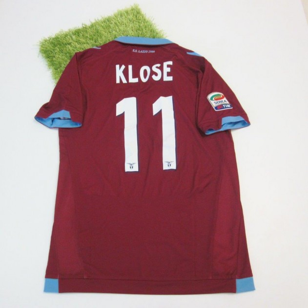 Klose Lazio match issued/worn shirt, Serie A 2014/2015