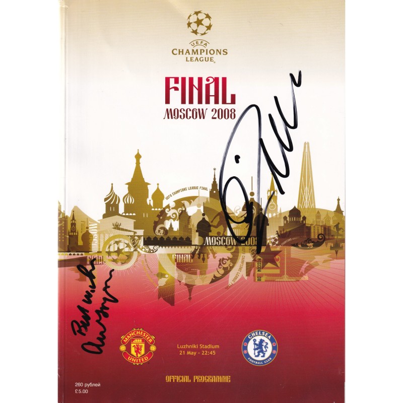 Sir Alex Ferguson And Cristiano Ronaldo Manchester United Signed 2008 Champions League Final Programme