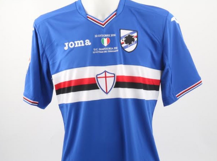 Match issued Quagliarella shirt, Sampdoria-Genoa 22-10-16