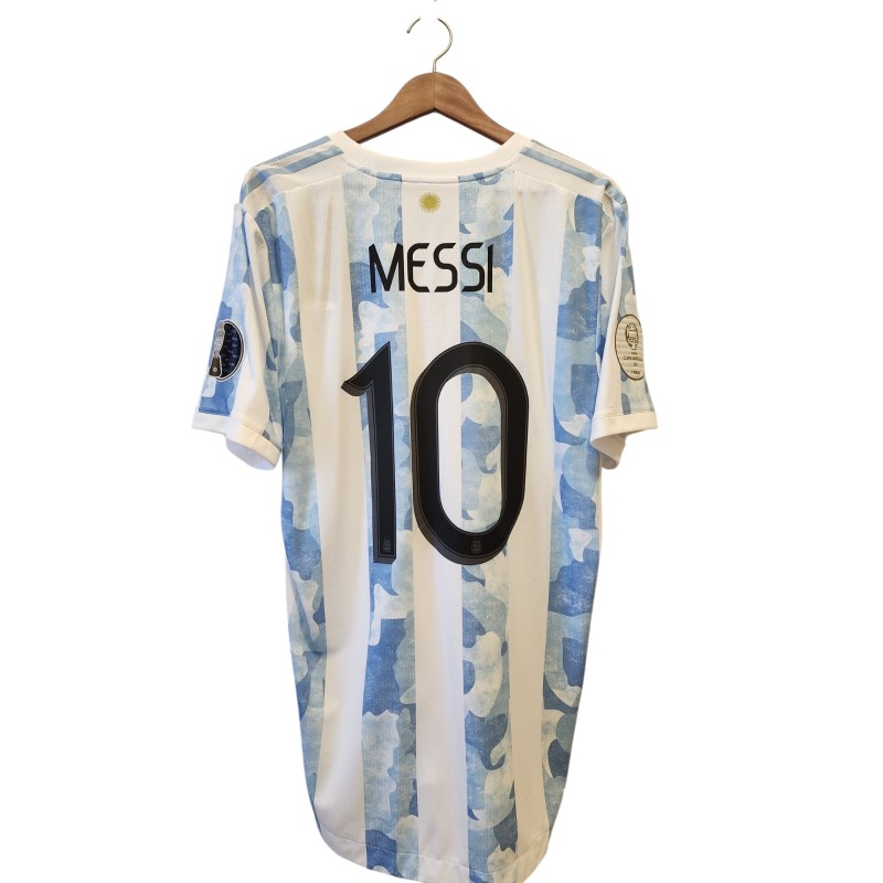 La maglia ufficiale di Lionel Messi per la finale della Copa America 2021 dell'Argentina