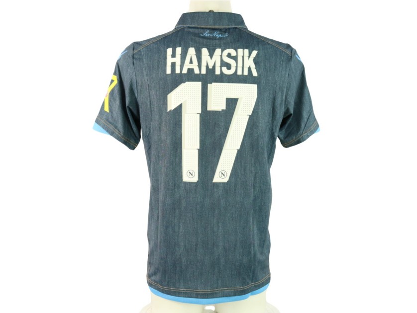 Hamsik's Match Shirt, Napoli vs Chievo 2014 - Italian Marine Patch 