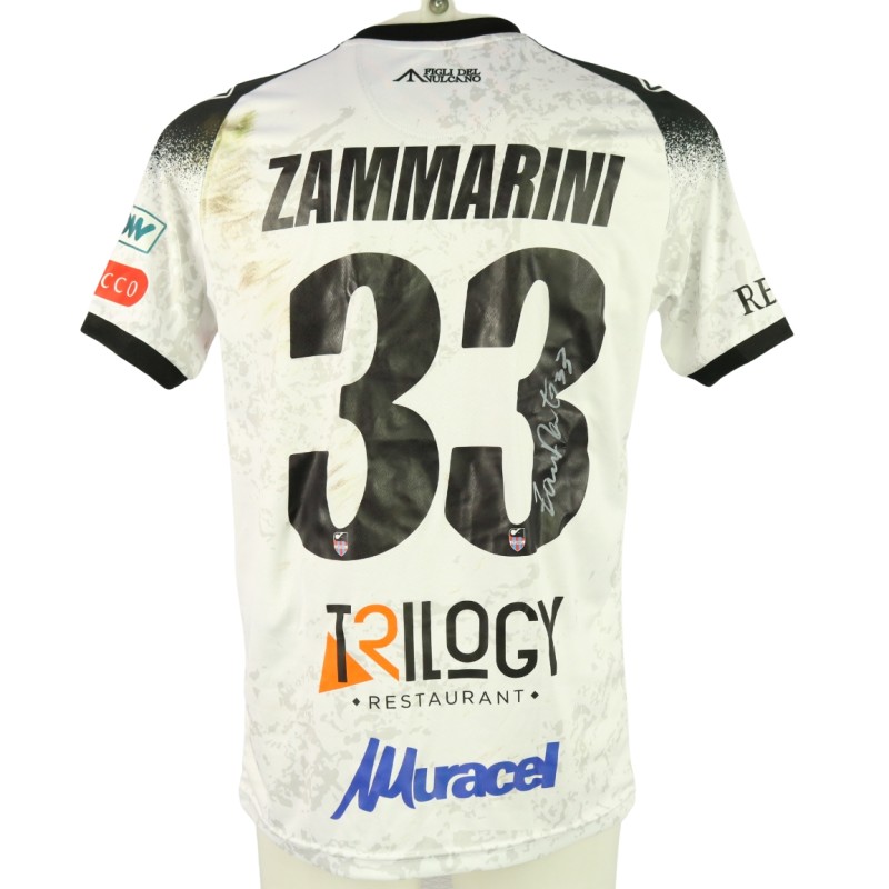 Maglia Zammarini unwashed Crotone vs Catania 2024 - Autografata