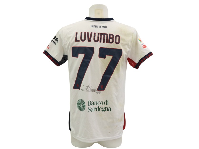 Maglia Luvumbo Unwashed Napoli vs Cagliari, Coppa Italia 2025 - Autografata
