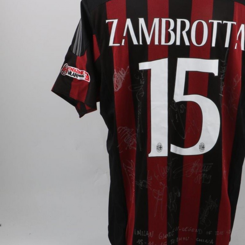 Zambrotta AC Milan shirt signed by Old Glories