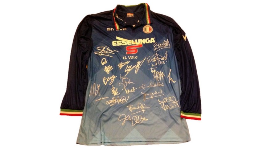 Official Nazionale Cantanti Shirt, 2021 - Signed by the Players + Football