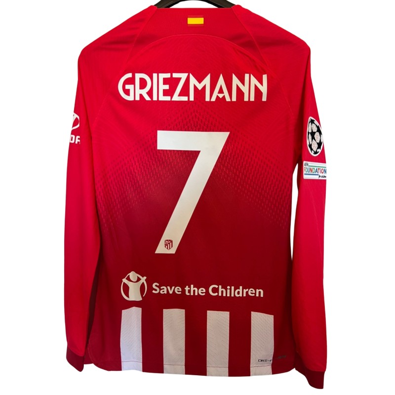 Griezmann's Atletico Madrid Match-Issued Shirt, UCL 2023/24