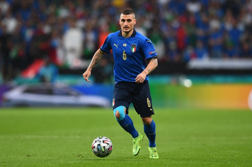 Verratti's Match-Issued Shirt, Italy-England 2021