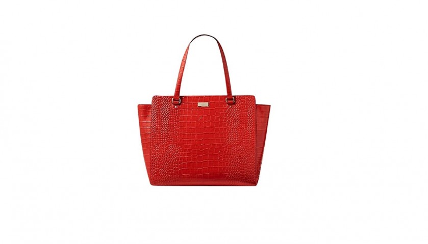 Kate Spade Large Red Croc Style Handbag