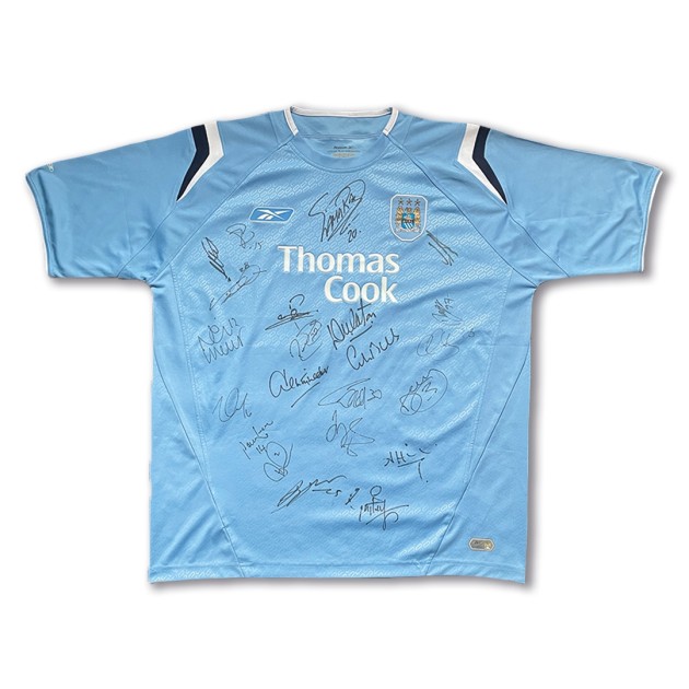 Manchester City Official Shirt Signed By Over 20 Ex Manchester City Players