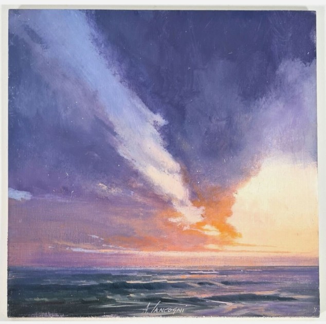 "Tramonto in Versilia" di Agostino Cancogni