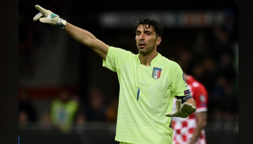 Buffon's Italy Signed Match Shirt, Euro 2016 Qualifiers 