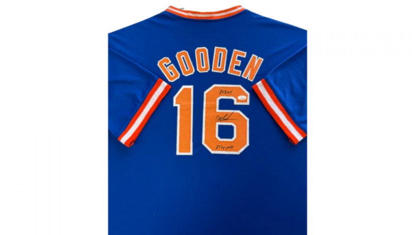 Mets Shirt Signed by Dwight Gooden