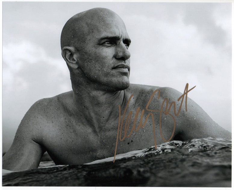 Photograph signed by Kelly Slater