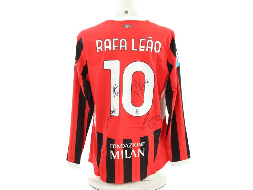 Leao's Official Milan Shirt, 2024/25 - Signed by the team