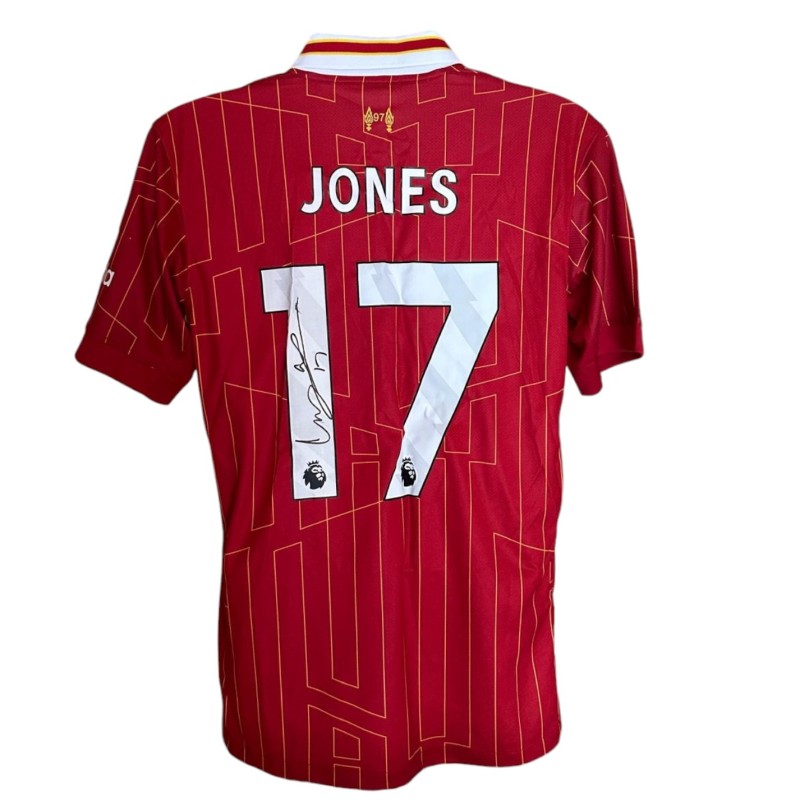 Maglia Liverpool 2024/25 di Curtis Jones firmata e incorniciata