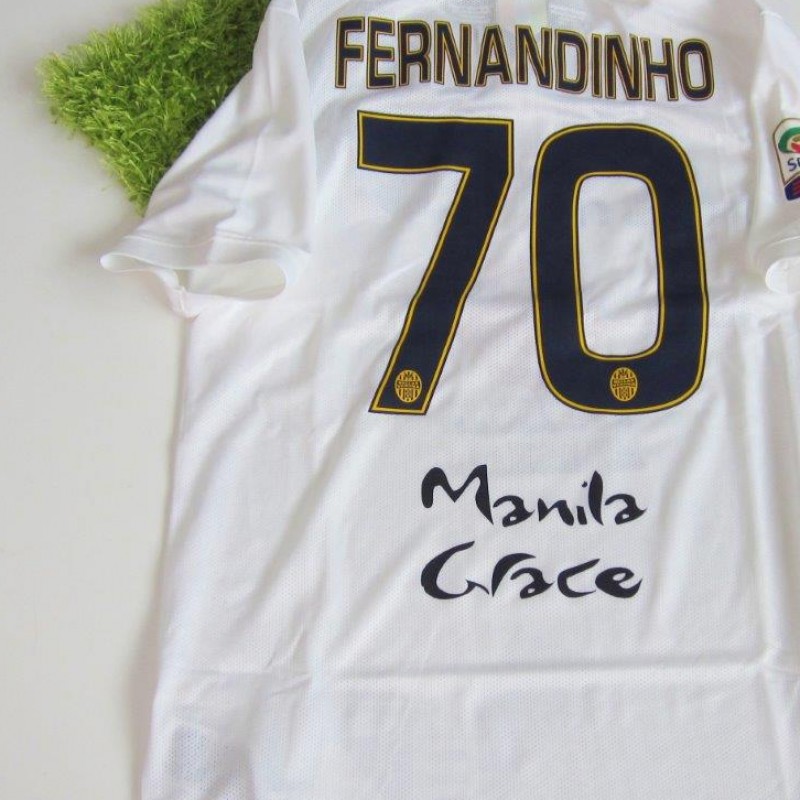 Fernandinho Hellas Verona match issued shirt, Serie A 2014/2015